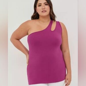 Torrid  One Shoulder Cut Out Foxy Cami Tank 3x NWT New